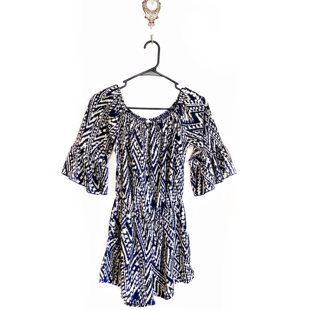 Tyche Off The Shoulder Bell Sleeve Romper